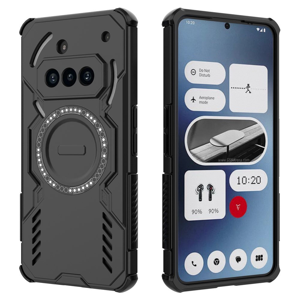 Üreges, tartós védőburkolat MagSafe-rel Semmi telefonhoz (3a) - Fekete