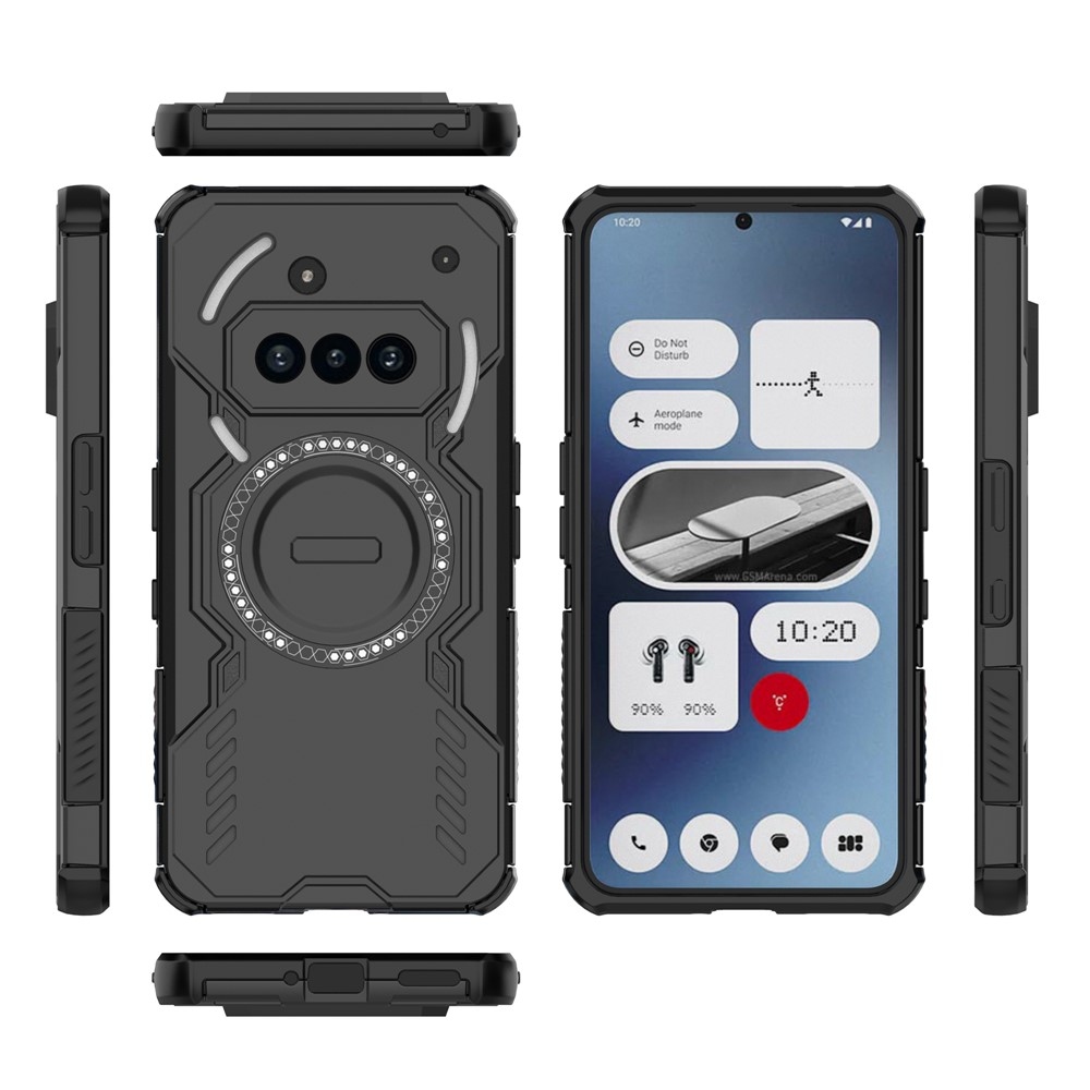 Üreges, tartós védőburkolat MagSafe-rel Semmi telefonhoz (3a) - Fekete