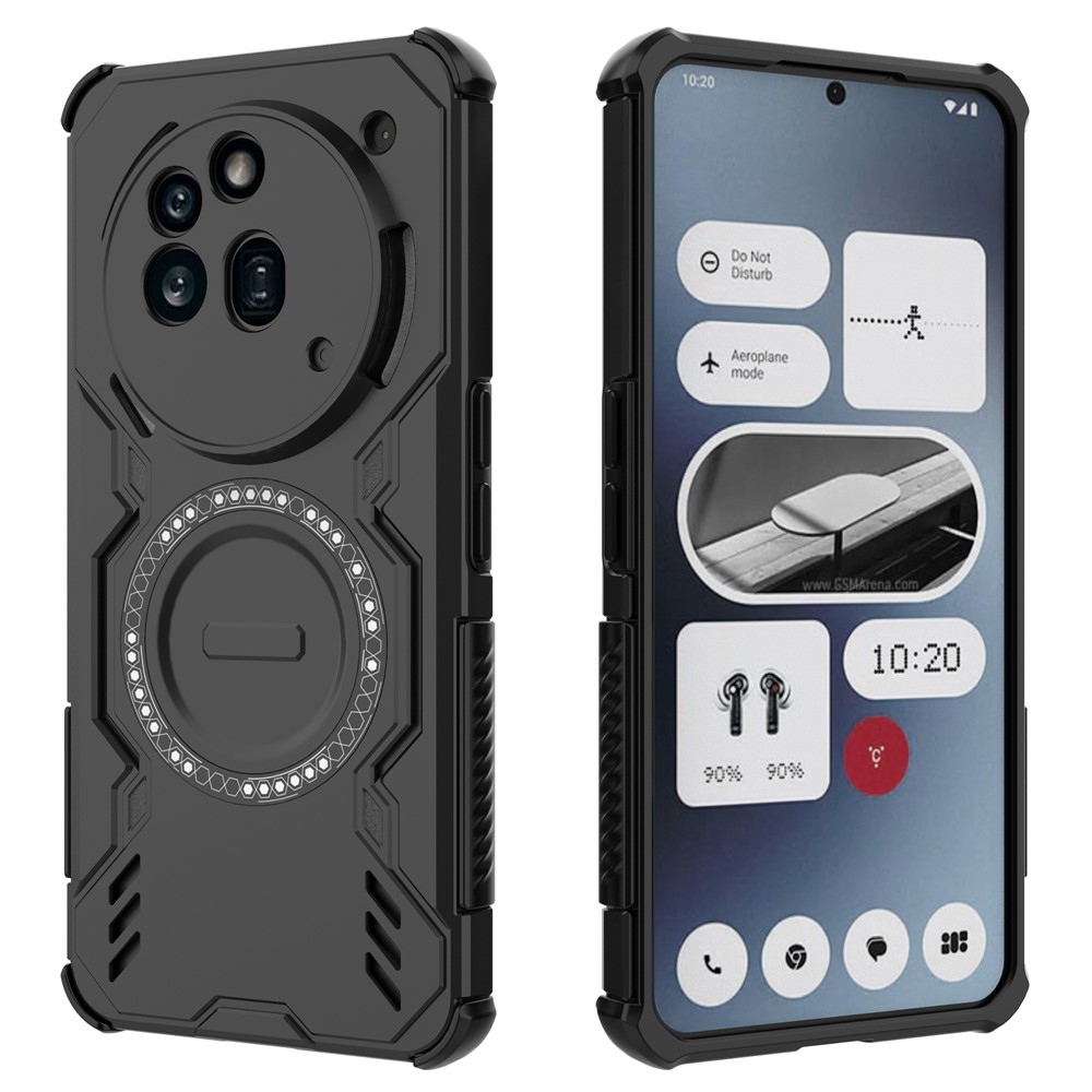 Üreges, tartós védőburkolat MagSafe-val a Nothing Phone (3a) Pro készülékhez - Fekete