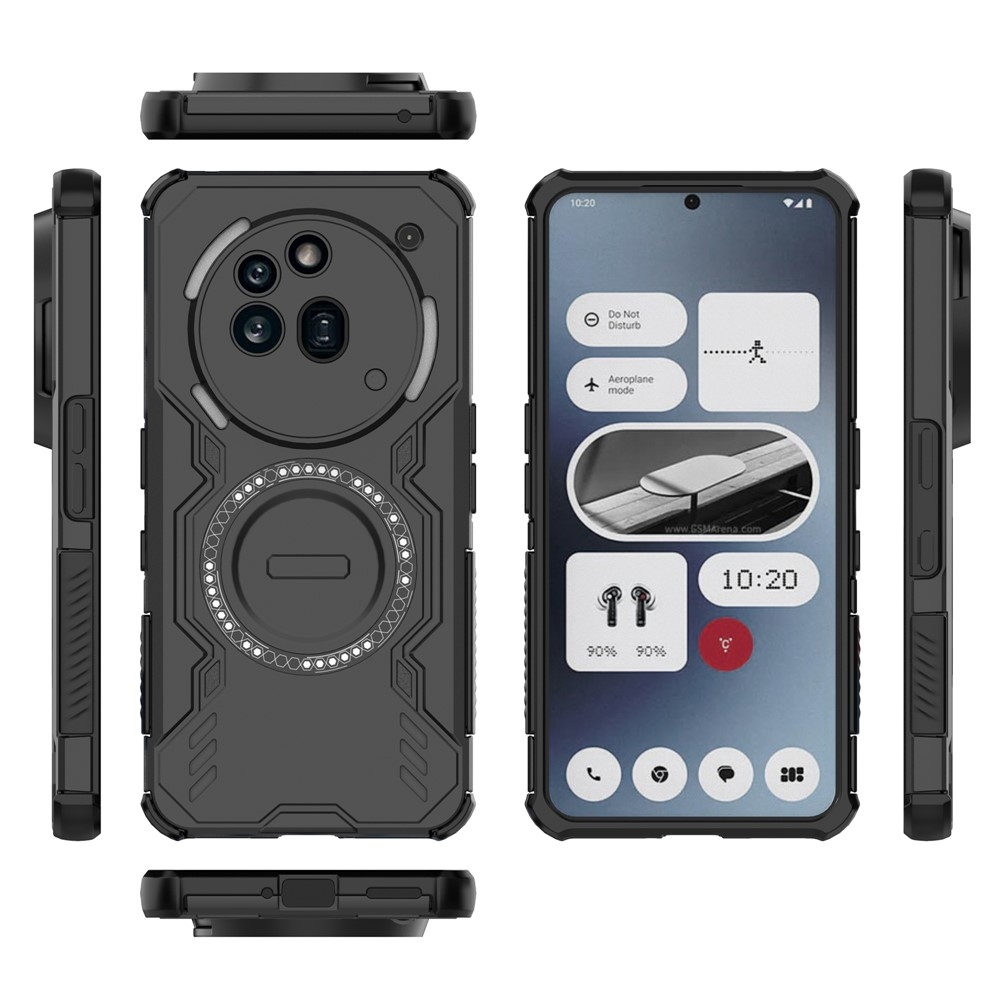 Üreges, tartós védőburkolat MagSafe-val a Nothing Phone (3a) Pro készülékhez - Fekete