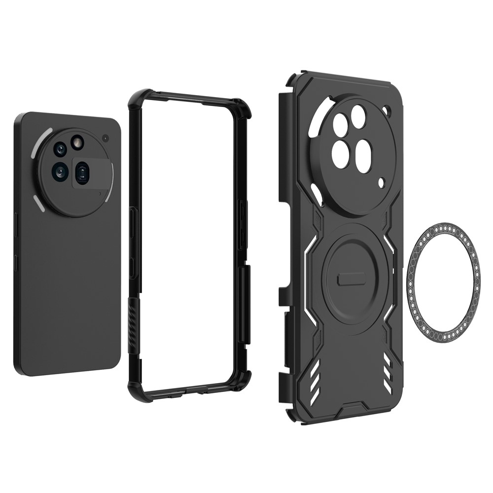 Üreges, tartós védőburkolat MagSafe-val a Nothing Phone (3a) Pro készülékhez - Fekete