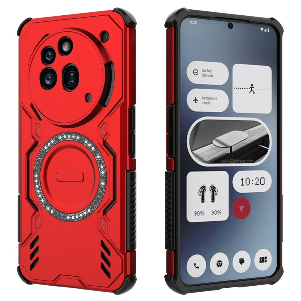 Üreges, tartós védőburkolat MagSafe-val a Nothing Phone (3a) Pro készülékhez - Piros