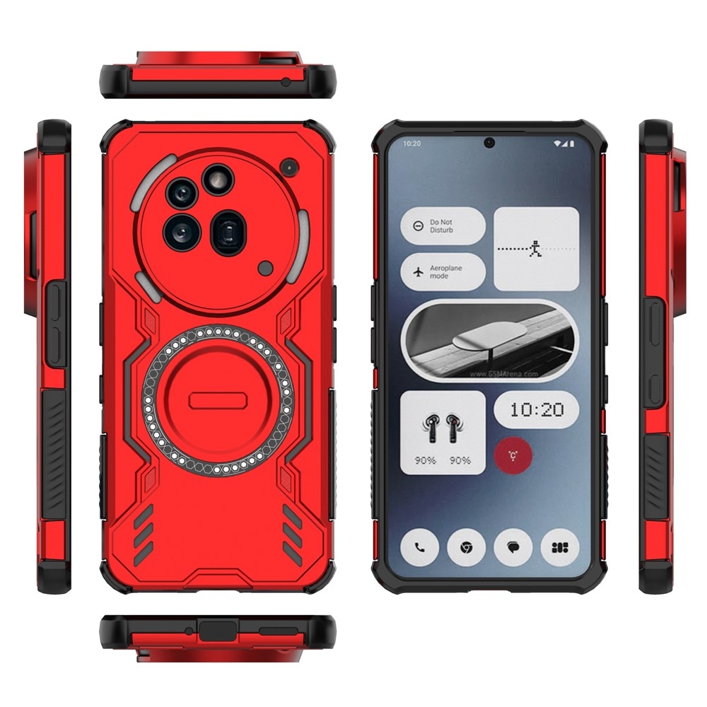 Üreges, tartós védőburkolat MagSafe-val a Nothing Phone (3a) Pro készülékhez - Piros