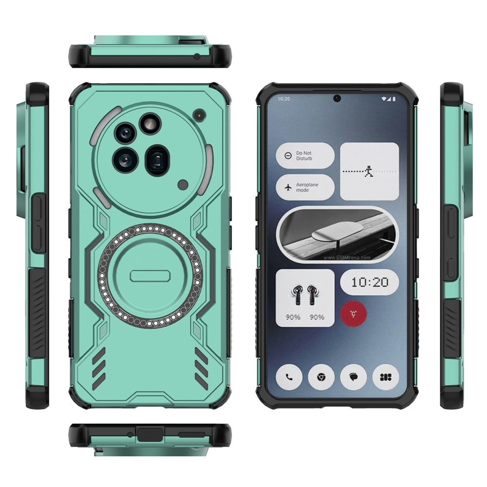 Üreges, tartós védőburkolat MagSafe-val a Nothing Phone (3a) Pro készülékhez - zöld
