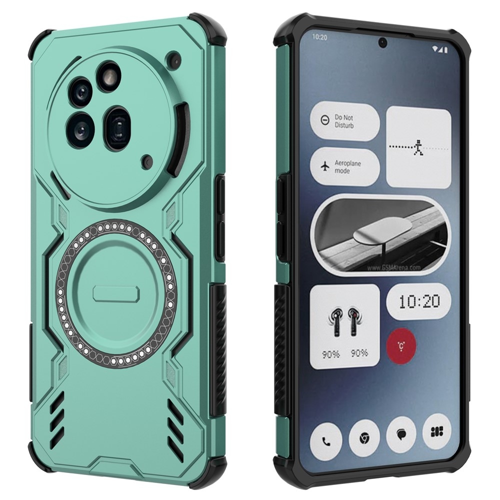 Üreges, tartós védőburkolat MagSafe-val a Nothing Phone (3a) Pro készülékhez - zöld