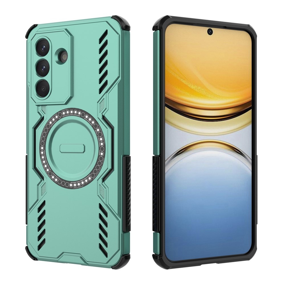 Üreges, tartós védőburkolat MagSafe-val a Samsung Galaxy A57 5G készülékre - zöld színű