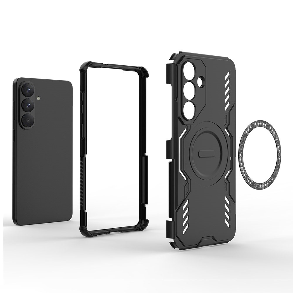 Üreges, tartós védőburkolat MagSafe-val Samsung Galaxy S26+ készülékhez - fekete