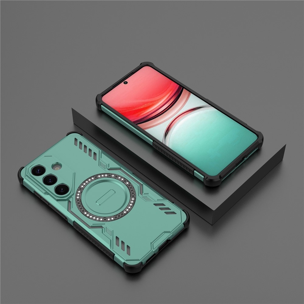 Üreges, tartós védőburkolat MagSafe-val Samsung Galaxy S26/S26 Pro készülékhez - zöld