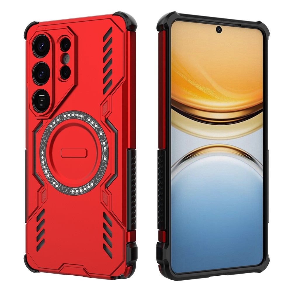 Üreges, tartós borítás MagSafe-val a Samsung Galaxy S26 Ultra készülékre - piros színű