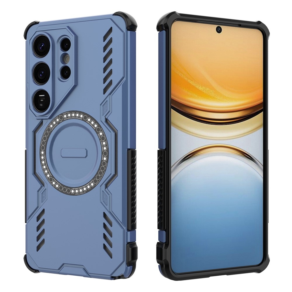 Üreges, tartós védőburkolat MagSafe-val a Samsung Galaxy S26 Ultra készülékre - kék