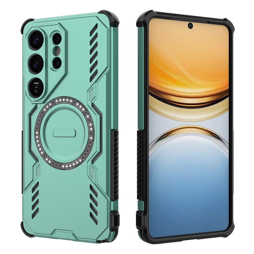 Üreges, tartós védőburkolat MagSafe-val a Samsung Galaxy S26 Ultra készülékre - zöld