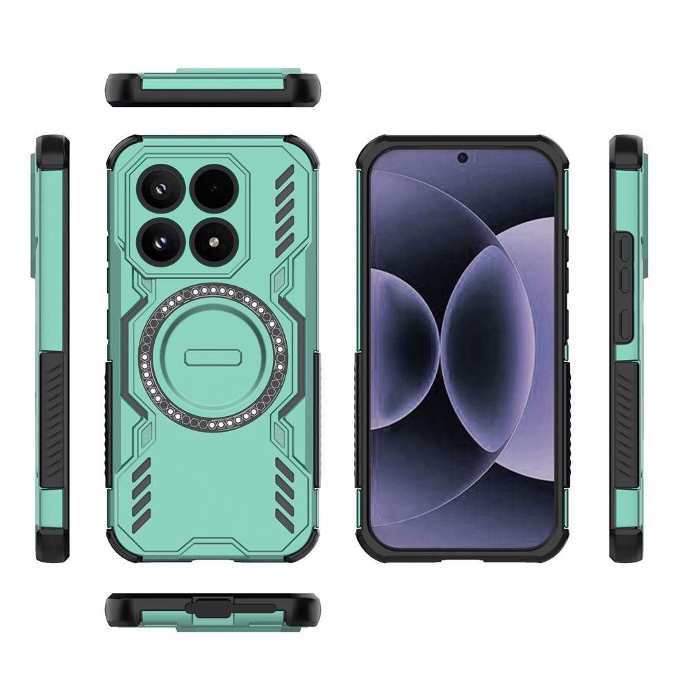 Üreges, tartós védőburkolat MagSafe-vel a Xiaomi 17-hez - zöld