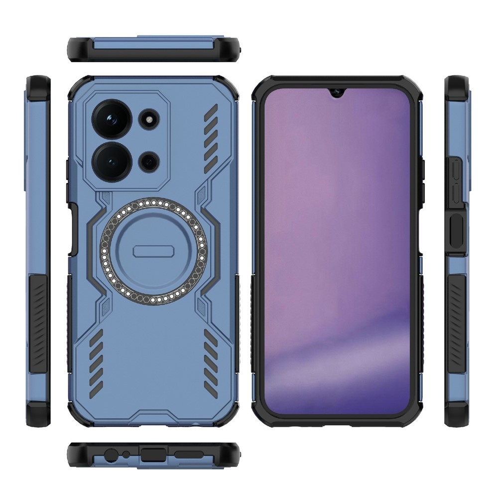 Üreges, tartós védőburkolat MagSafe-vel Xiaomi Redmi 15C 4G (171mm)/Poco C85 4G (171mm) - kék