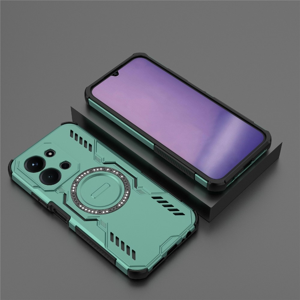 Üreges, tartós burkolat MagSafe-rel Xiaomi Redmi 15C 4G (171mm)/Poco C85 4G (171mm) - zöld