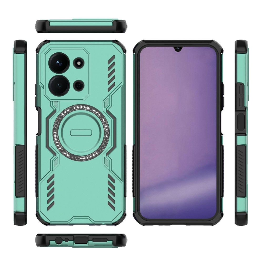 Üreges, tartós burkolat MagSafe-rel Xiaomi Redmi 15C 4G (171mm)/Poco C85 4G (171mm) - zöld