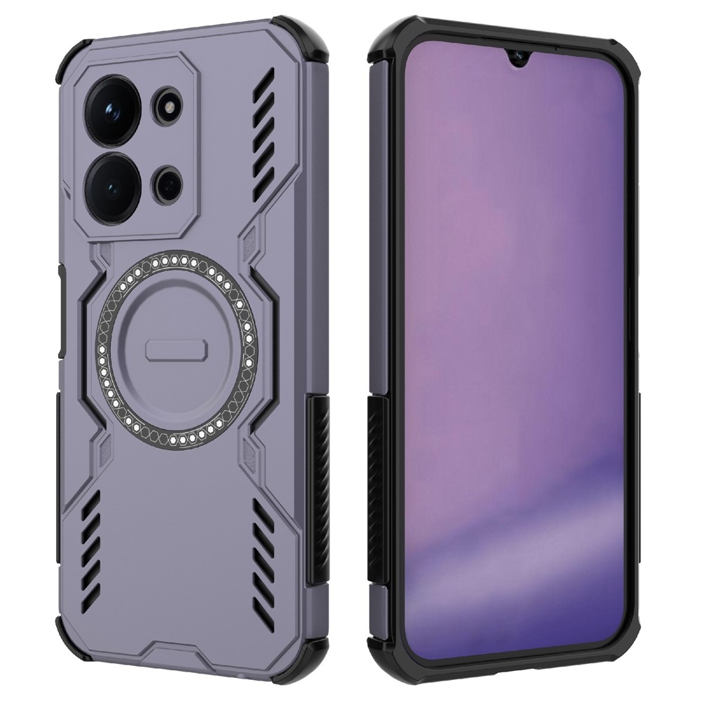 Üreges, tartós védőburkolat MagSafe-fel a Xiaomi Redmi 15C 4G/5G (173mm)/Poco C85 (173mm) - lila