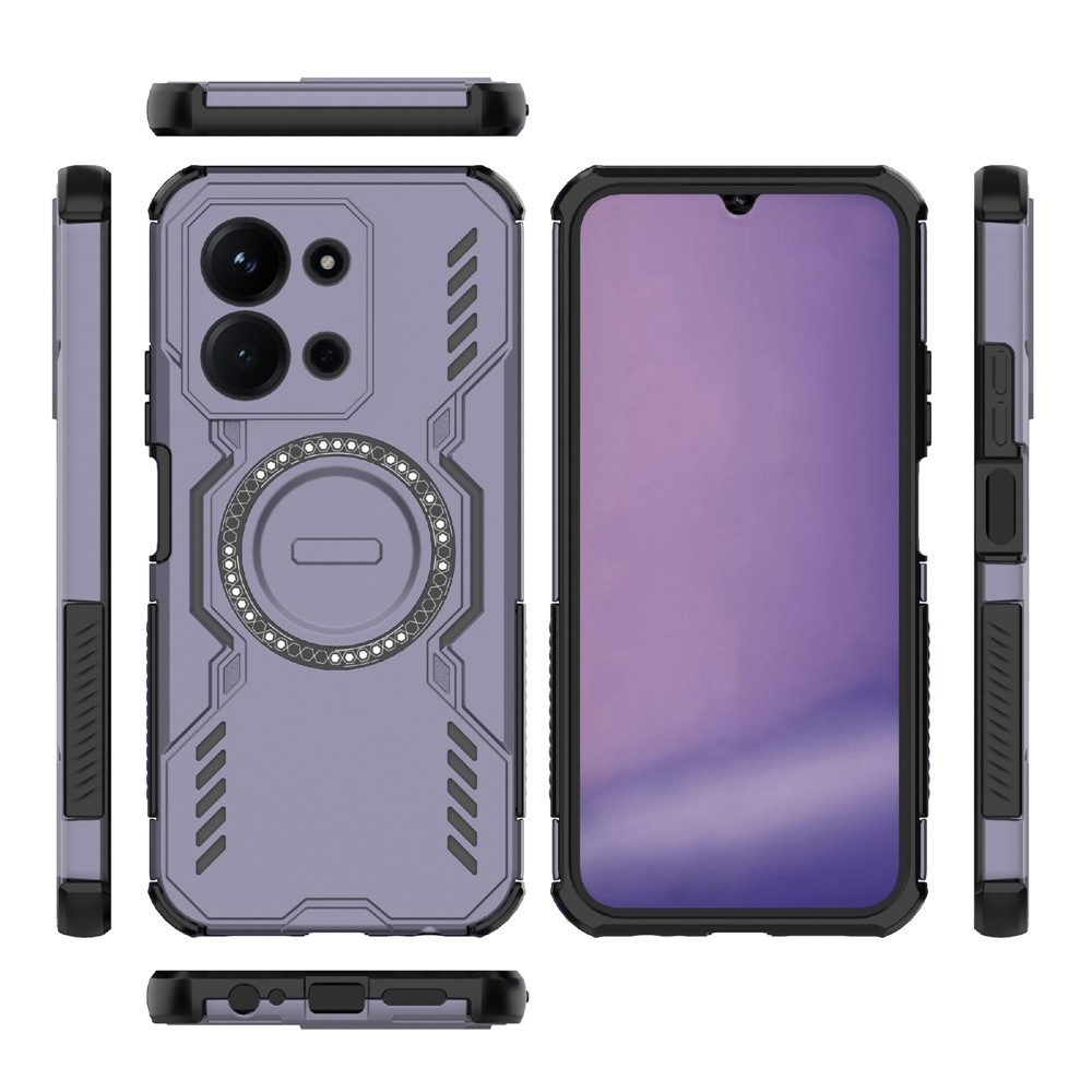 Üreges, tartós védőburkolat MagSafe-fel a Xiaomi Redmi 15C 4G/5G (173mm)/Poco C85 (173mm) - lila