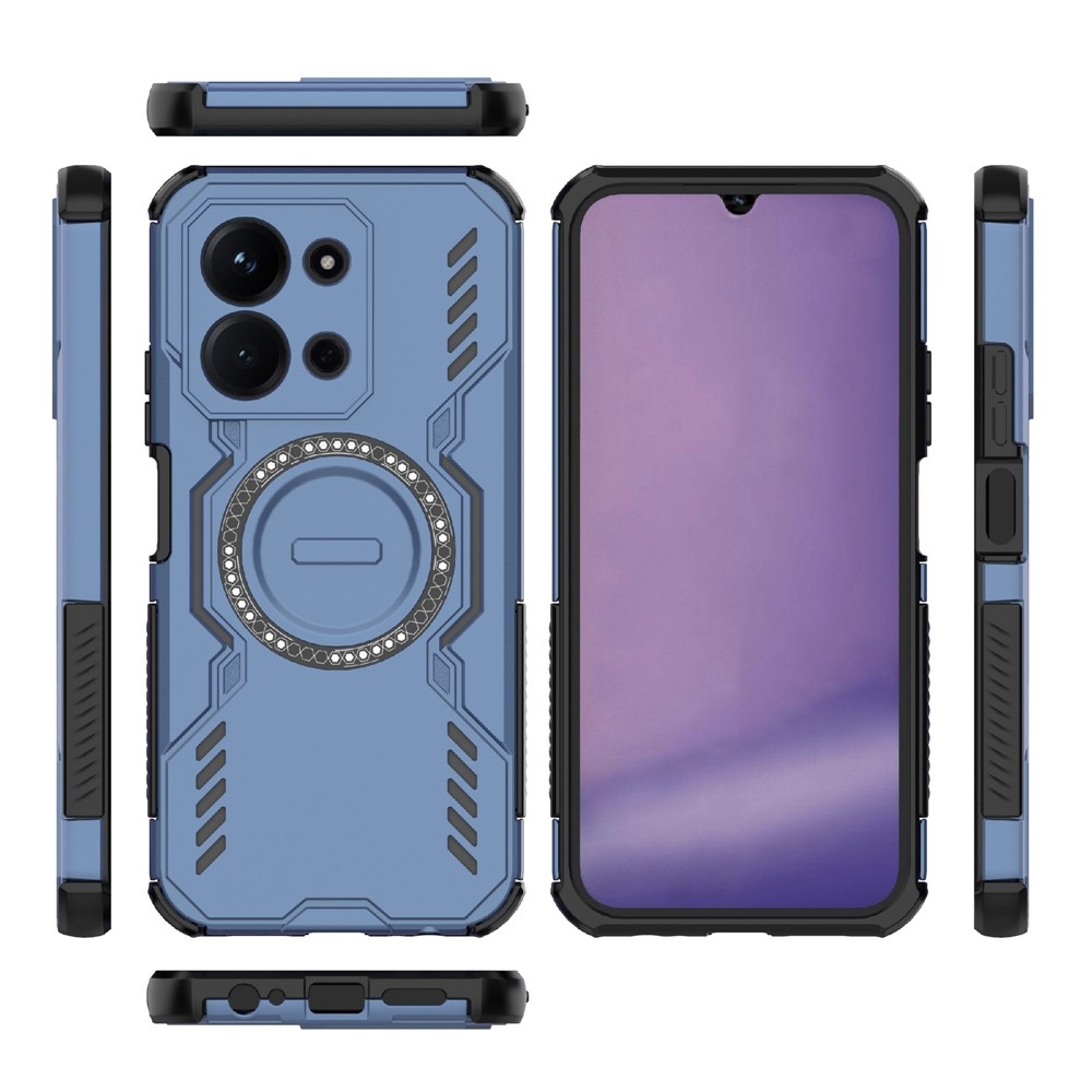 Üreges, tartós védőburkolat MagSafe-vel Xiaomi Redmi 15C 4G/5G (173mm)/Poco C85 (173mm) - kék