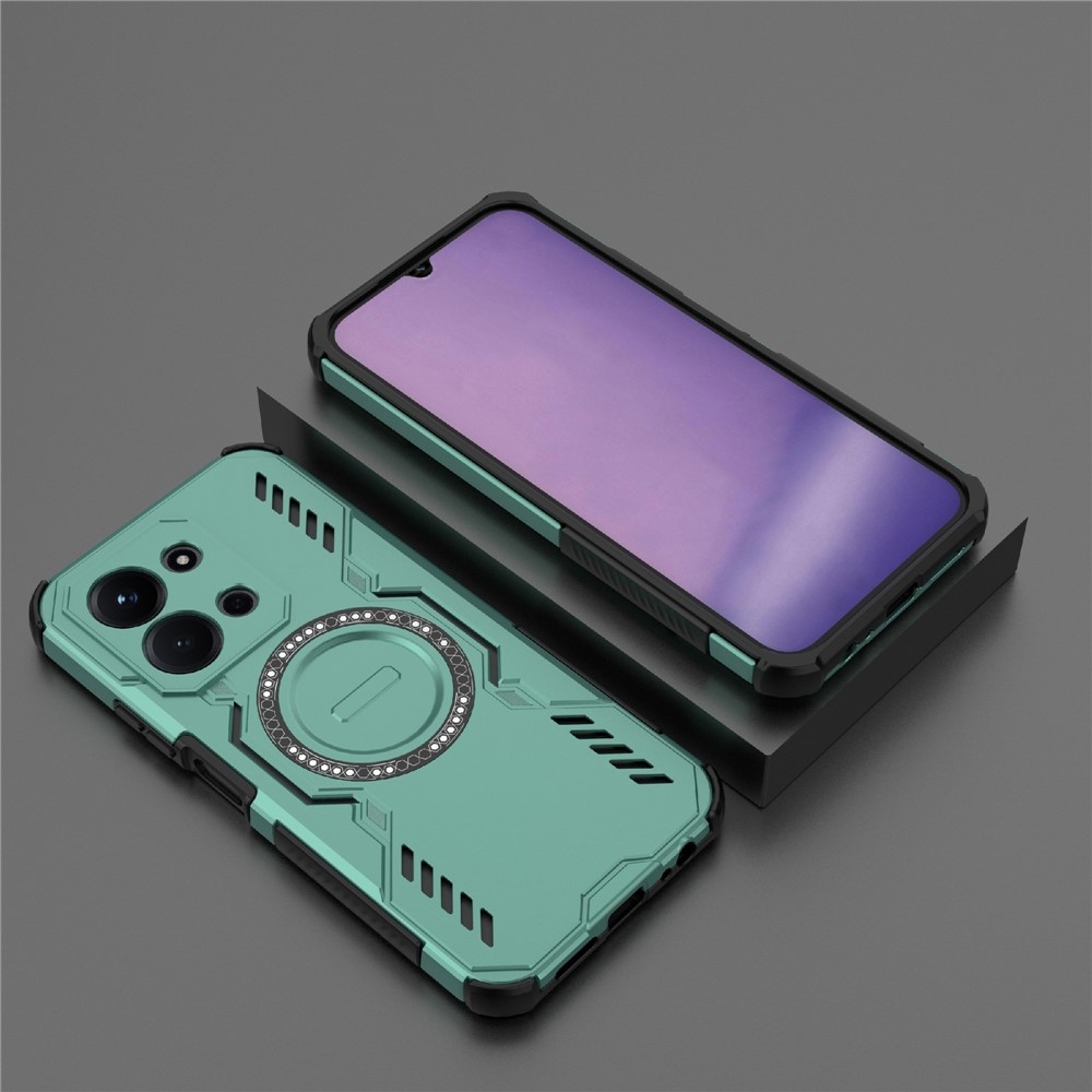 Üreges, tartós burkolat MagSafe-vel Xiaomi Redmi 15C 4G/5G (173mm)/Poco C85 (173mm) - zöld