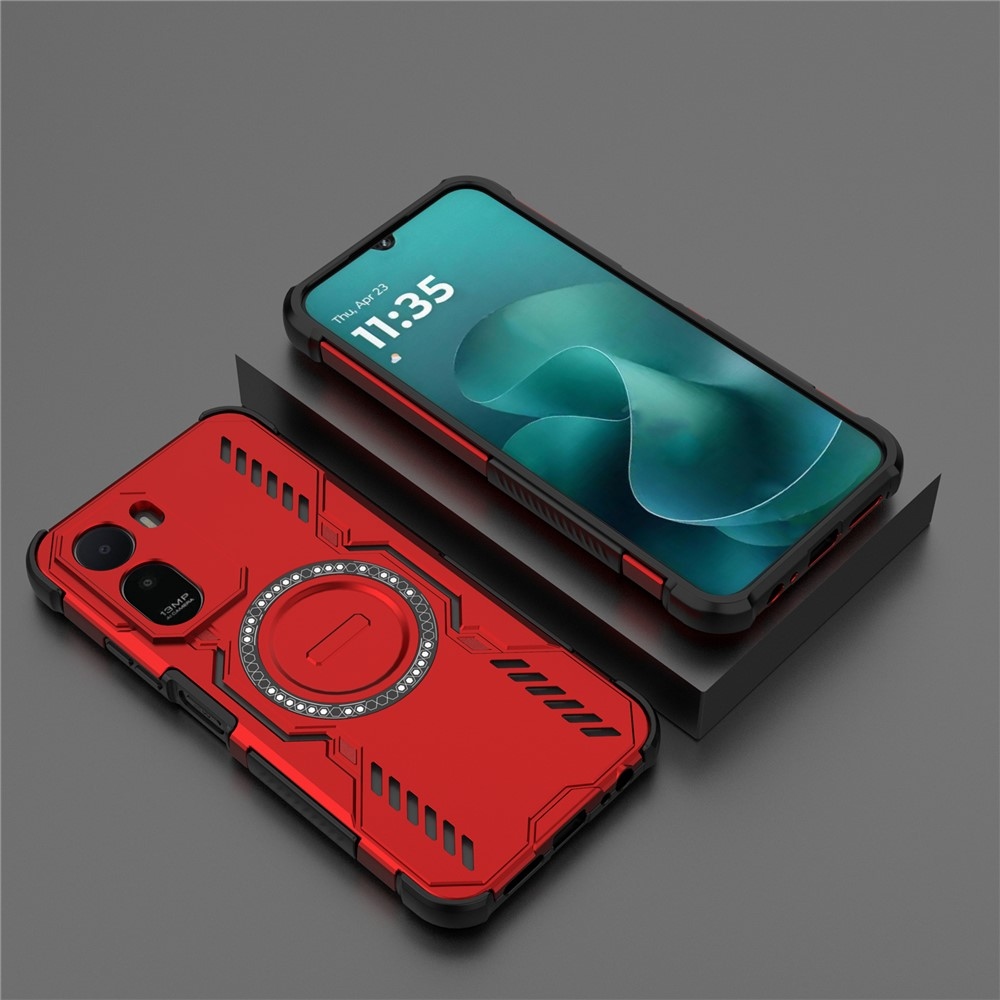 Üreges, tartós burkolat MagSafe-vel a Xiaomi Redmi A7 Pro-ra - piros színű