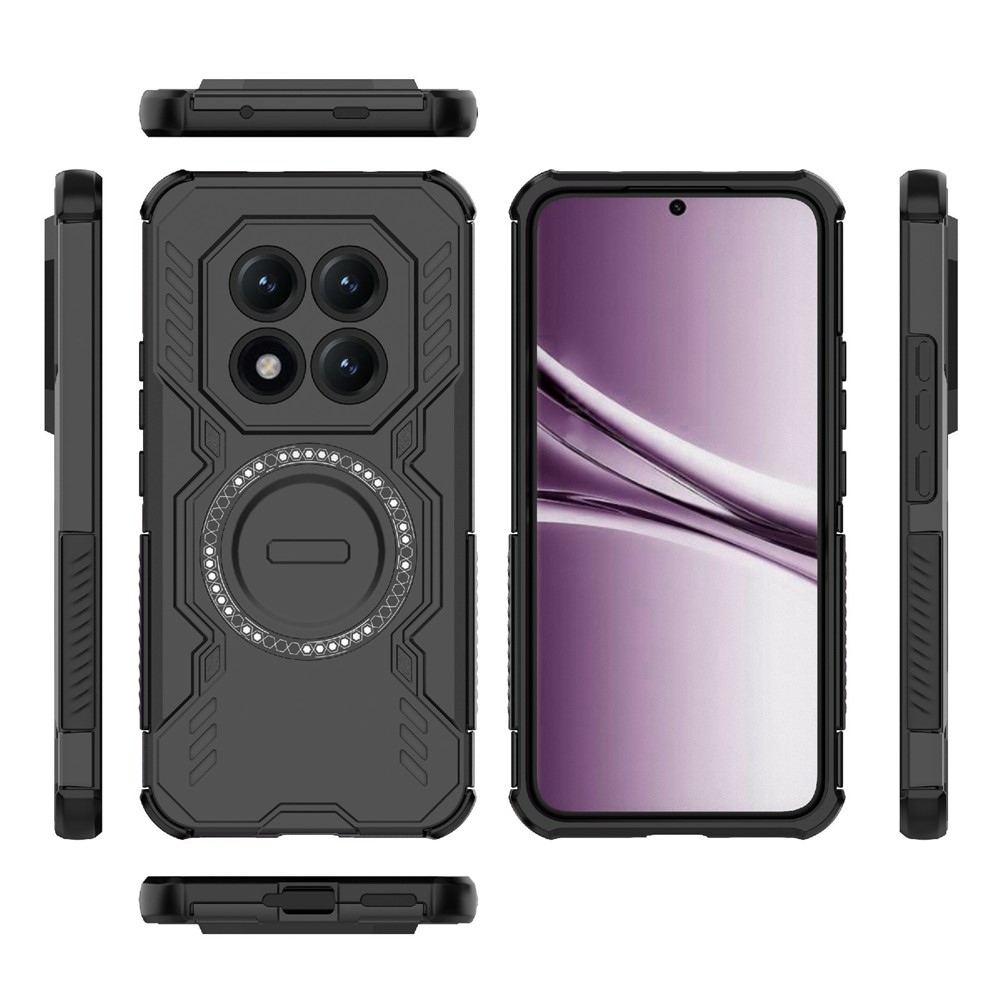 Üreges, tartós borítás MagSafe-vel a Xiaomi Redmi Note 15 Pro+ 5G/Xiaomi Poco M8 Pro 5G-re - fekete