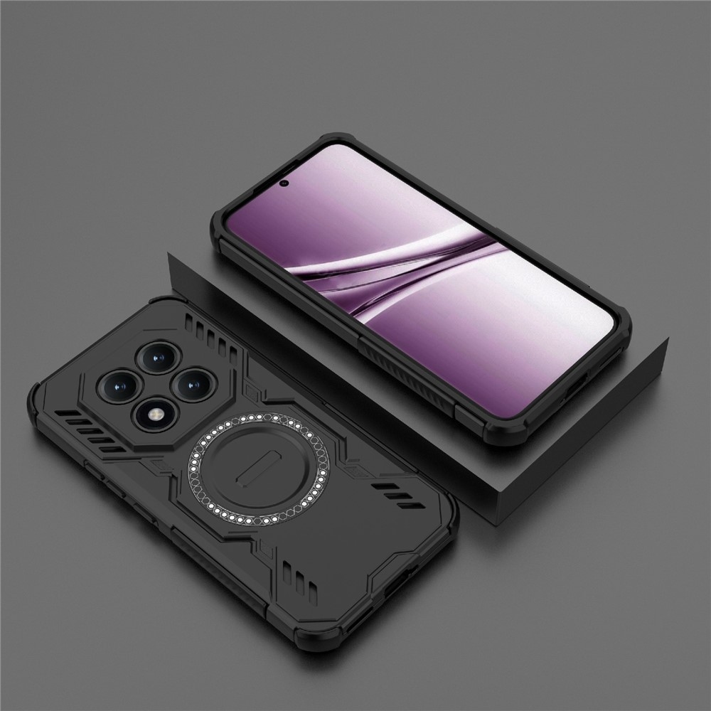 Üreges, tartós borítás MagSafe-vel a Xiaomi Redmi Note 15 Pro+ 5G/Xiaomi Poco M8 Pro 5G-re - fekete