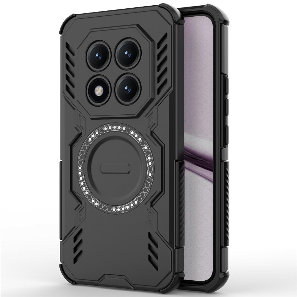 Üreges, tartós borítás MagSafe-vel a Xiaomi Redmi Note 15 Pro+ 5G/Xiaomi Poco M8 Pro 5G-re - fekete