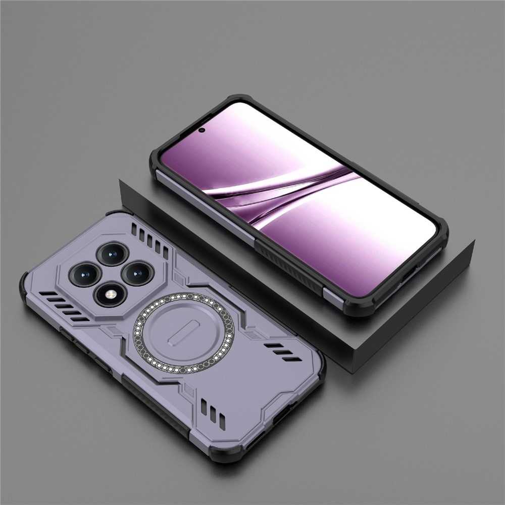 Üreges, tartós borítás MagSafe-vel a Xiaomi Redmi Note 15 Pro+ 5G/Xiaomi Poco M8 Pro 5G-re - lila