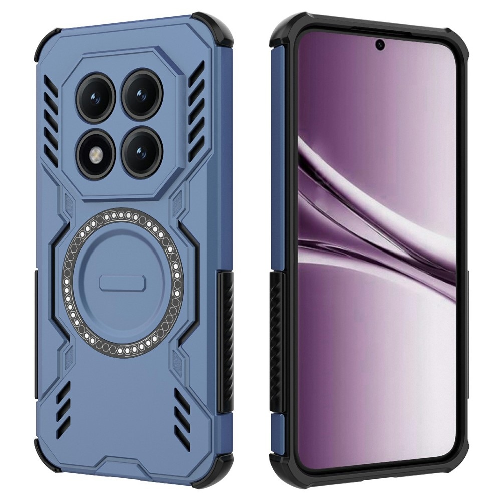 Üreges tartós védőburkolat MagSafe-vel Xiaomi Redmi Note 15 Pro+ 5G/Xiaomi Poco M8 Pro 5G - kék