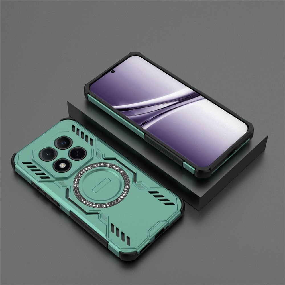 Üreges, tartós burkolat MagSafe-vel a Xiaomi Redmi Note 15 Pro 5G-re - zöld színű