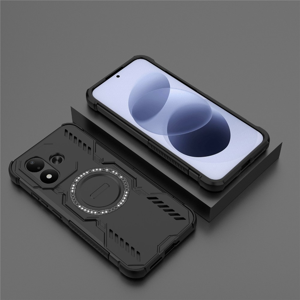 Hollow strapabíró tok MagSafe-vel a Xiaomi Redmi Note 17 4G/5G-hez – fekete