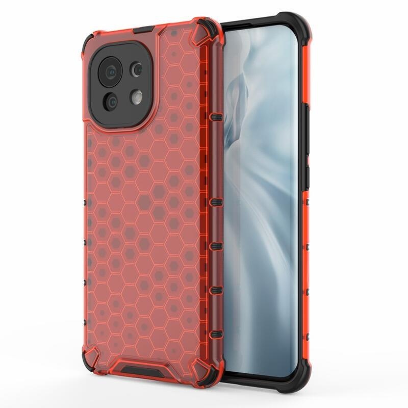 Méz tartós hibrid borítás a Xiaomi Mi 11-hez - piros
