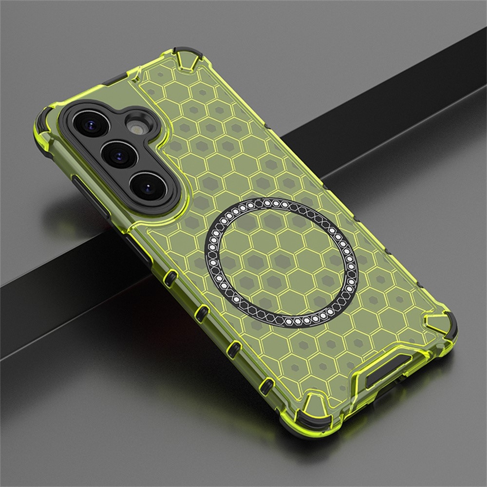 Mézédes, tartós védőburkolat MagSafe-val a Samsung Galaxy S26/S26 Pro készülékre - zöld színű