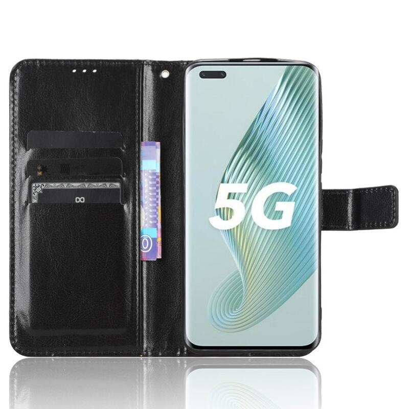 Lovas könyv tok Honor Magic 5 Pro 5G-hez - fekete