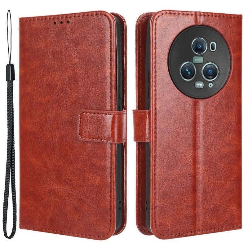 Lovas könyvtáska Honor Magic 5 Pro 5G-hez - barna