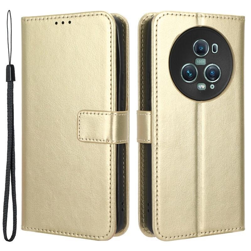 Lovas könyv tok Honor Magic 5 Pro 5G - arany színű