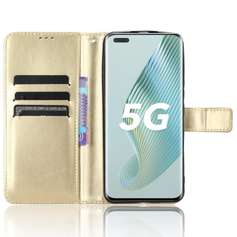 Lovas könyv tok Honor Magic 5 Pro 5G - arany színű