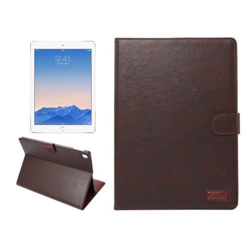 Ló PU bőr könyvtáska iPad Pro 9.7 - kávé