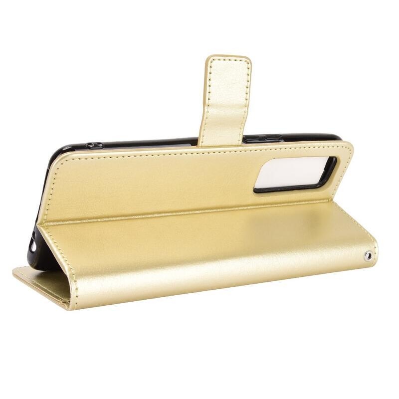 Ló PU bőr pénztárca tok a Vivo Y70-hez - arany színű