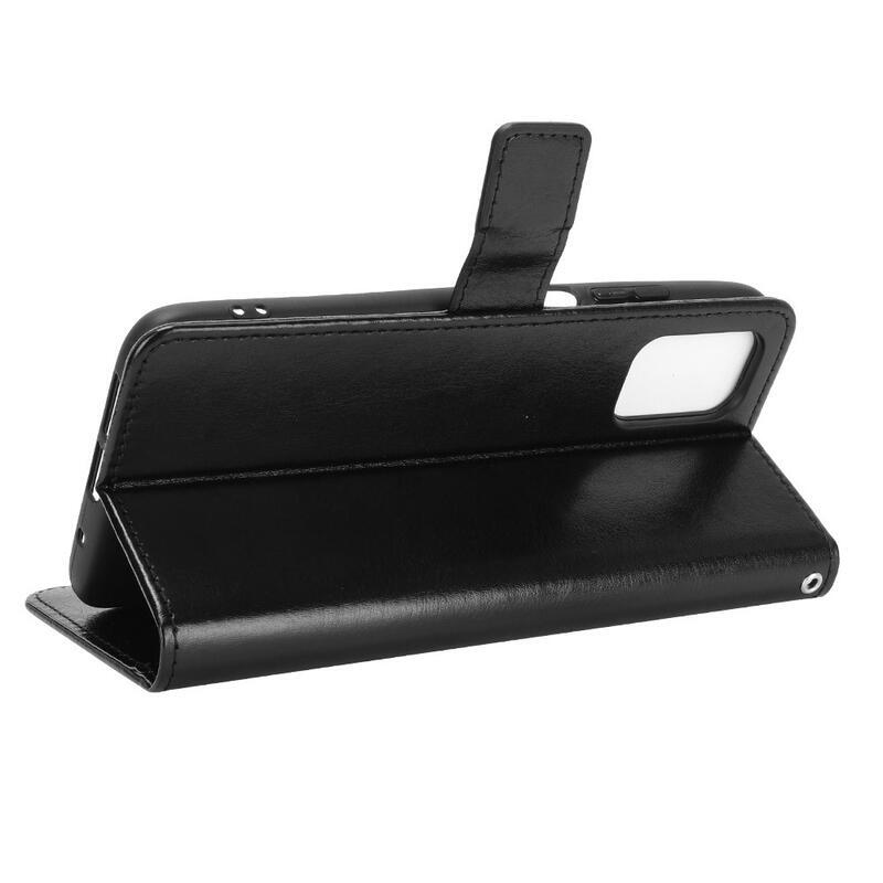 Ló PU bőr pénztárca tok Xiaomi Poco M3-hoz - fekete