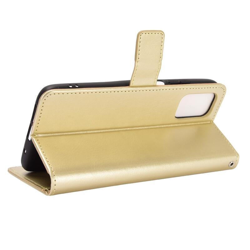 Ló PU bőr pénztárca tok Xiaomi Poco M3-hoz - arany színben