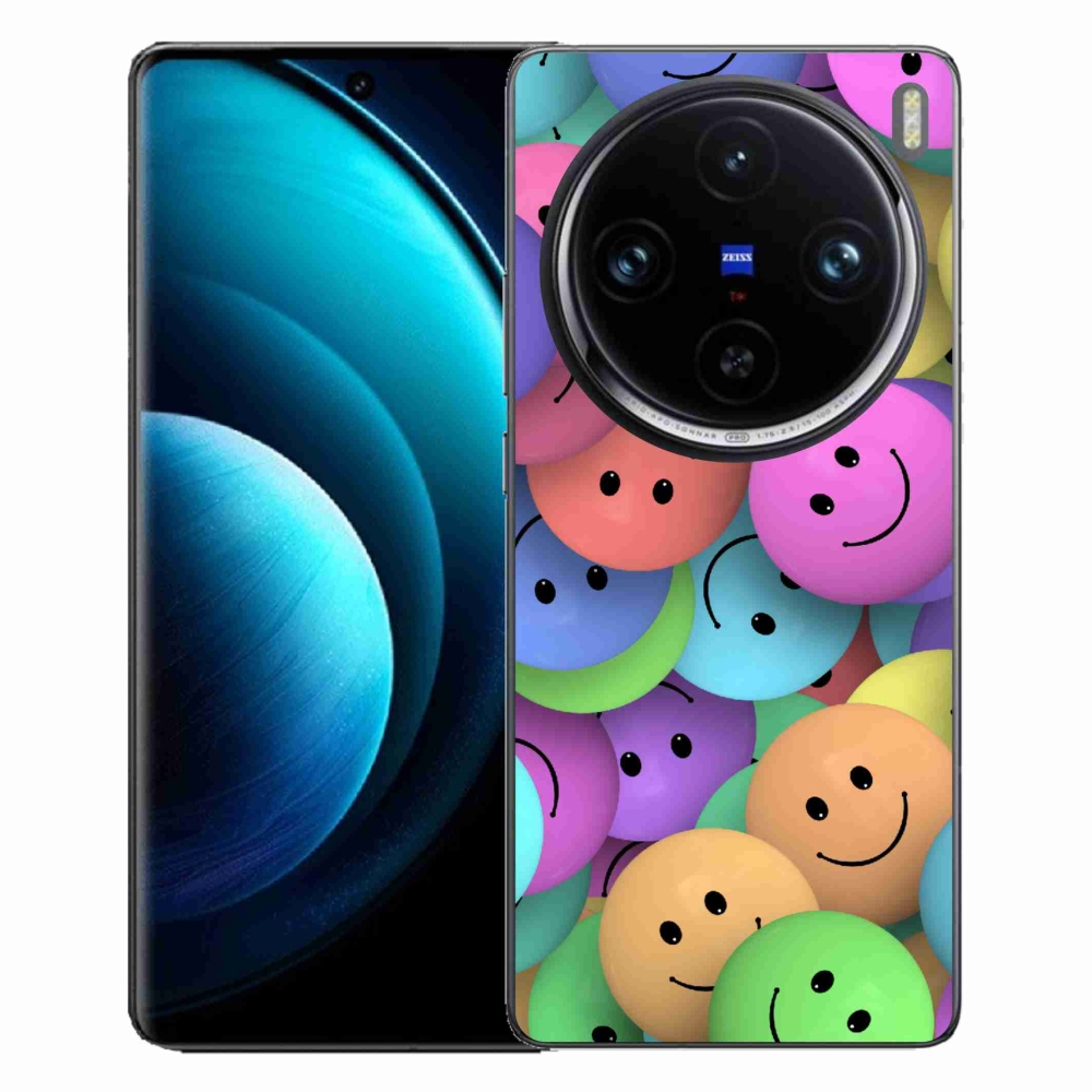 Zselés borító mmCase a Vivo X100 Pro 5G készülékhez - színes smiley-k