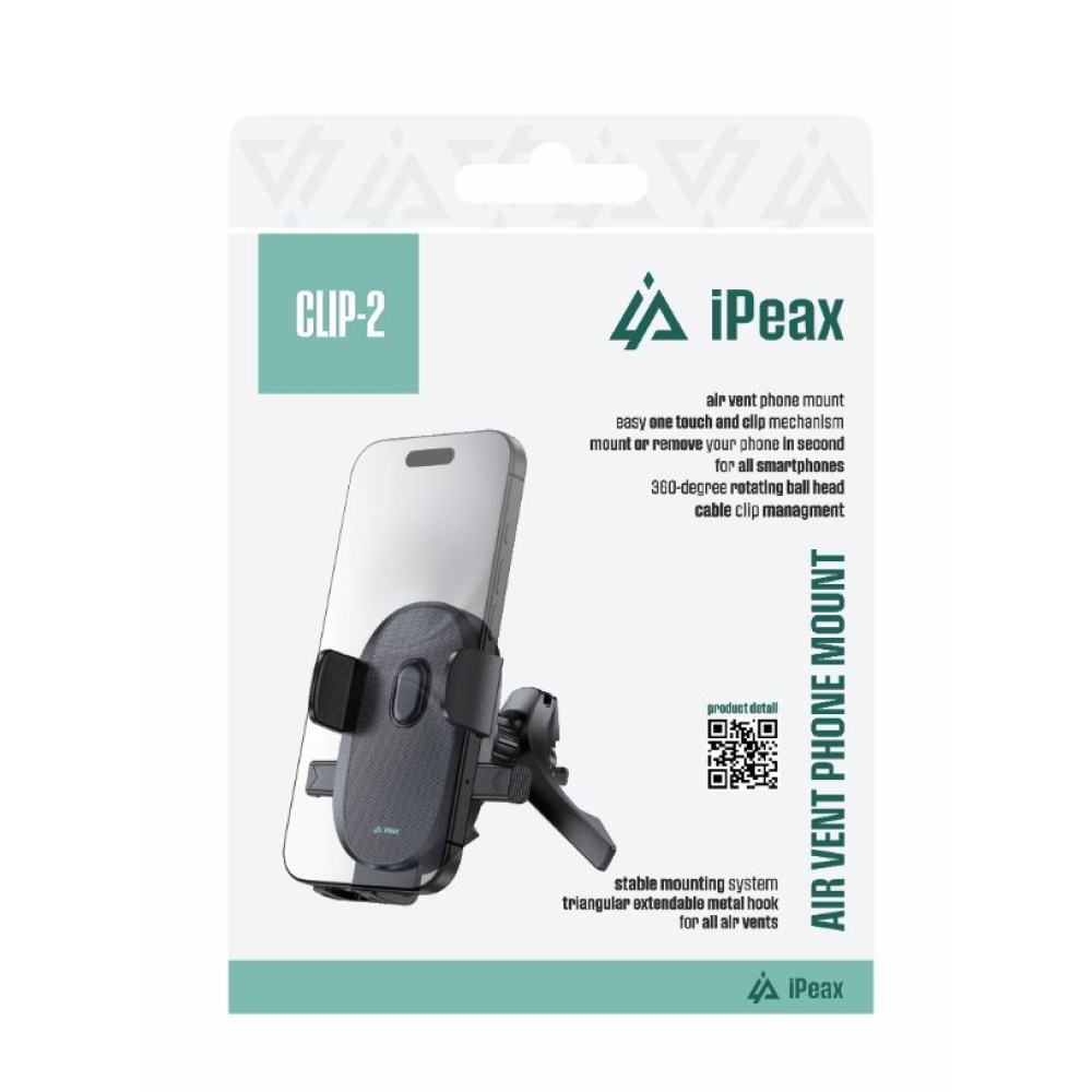 iPEAX autós tartó CLIP-2 - fekete