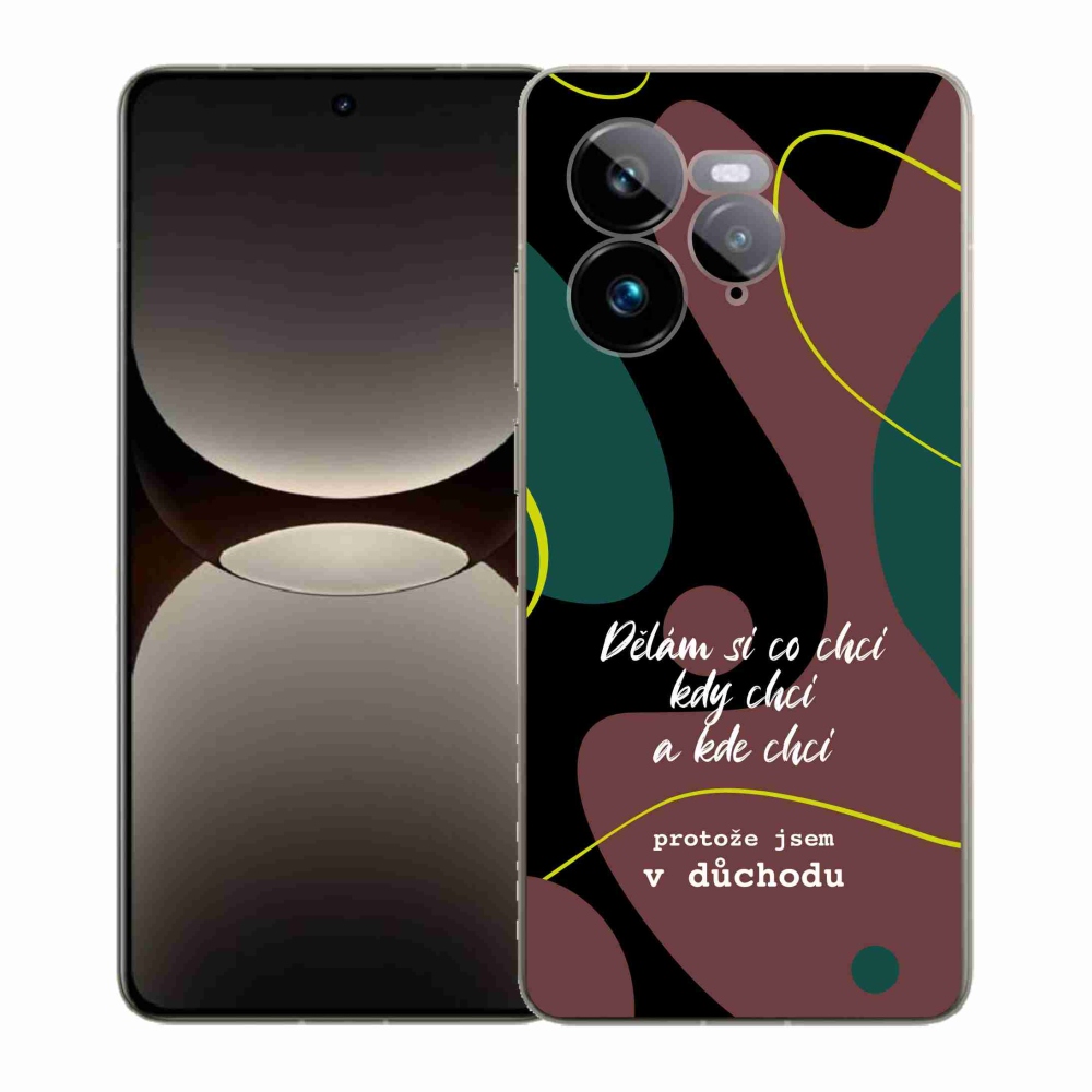 Gél borító mmCase a Realme GT 7 Pro 5G számára - vicces szöveg 10 fekete háttér