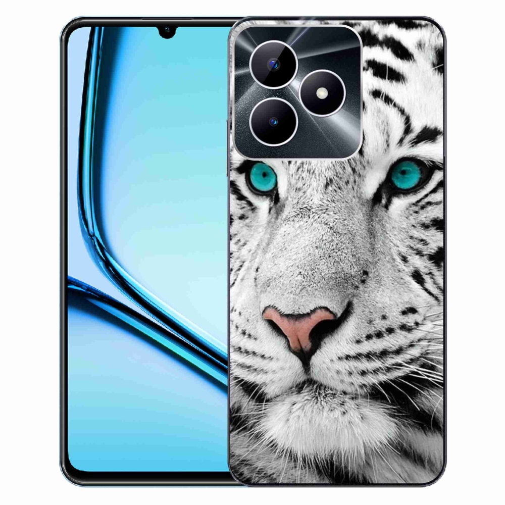 Zselés borító mmCase a Realme Note 50 készülékhez - fehér tigris