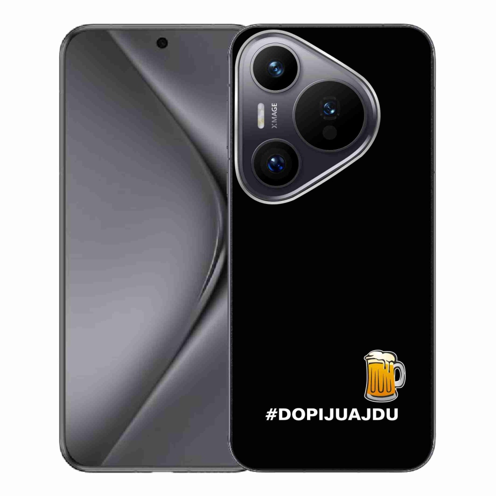 Gél borító mmCase a Huawei Pura 70 Pro készülékhez - sör motívum 1 fekete háttér
