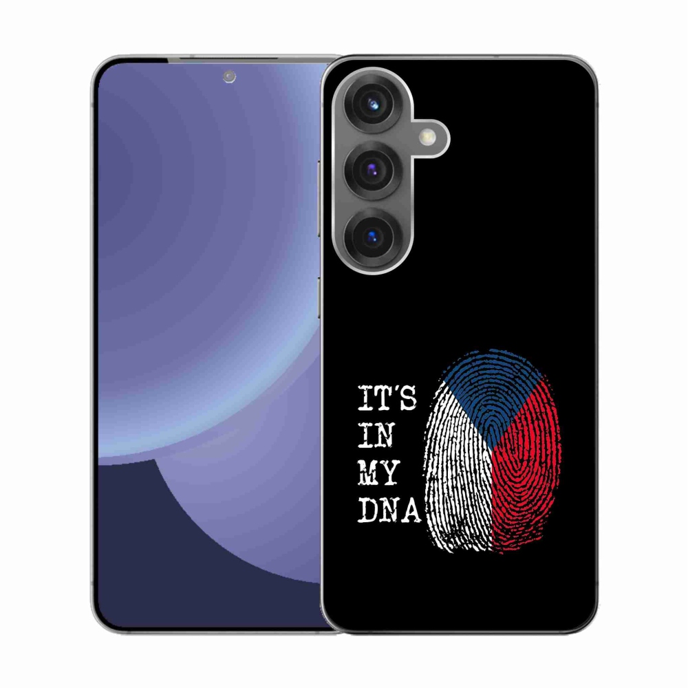 Gél borító mmCase Samsung Galaxy S25 - zászlós ujjlenyomat fekete háttérrel