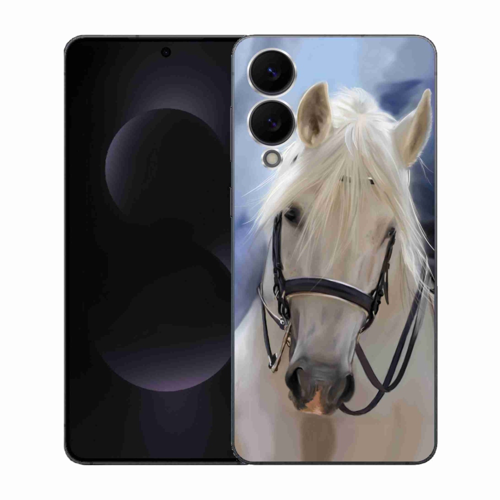 Zselés borítás mmCase Samsung Galaxy S25 Edge készülékhez - fehér ló