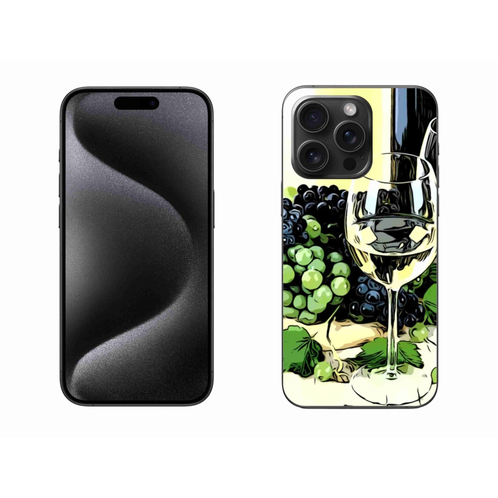 Zselés borítás mmCase iPhone 15 Pro Max készülékhez - borospohár