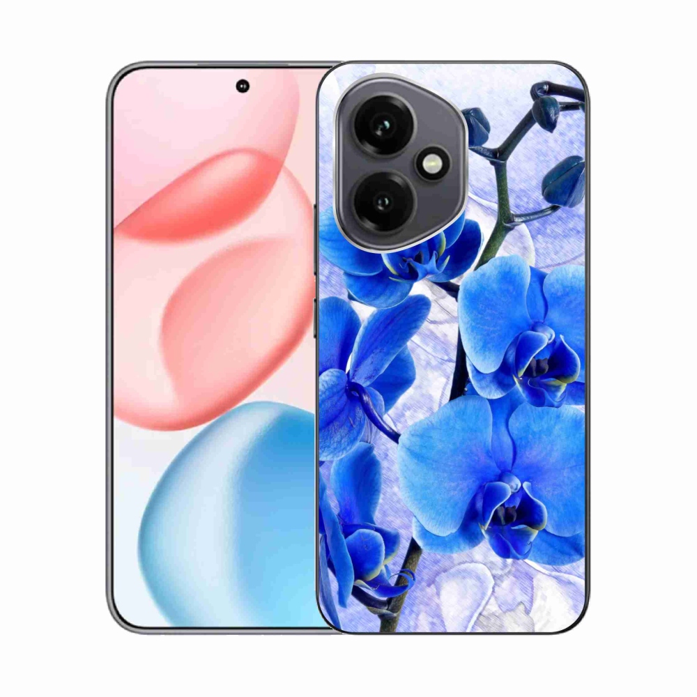 Zselés borító mmCase a Honor 400-hoz - kék virágok